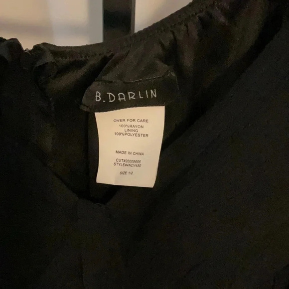 B. Darling Black Long Sleeve Mini Dress | Size 1/2 -  NWOTs  BLACK - Picture 3 of 5